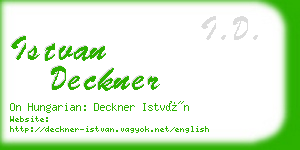 istvan deckner business card